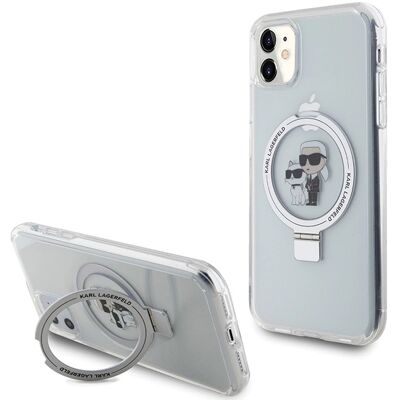 Custodia iPhone Karl Lagerfeld Bianca - Supporto ad anello MagSafe per iPhone 11/XR Custodia iPhone Karl Lagerfeld Bianca - Supporto ad anello MagSafe per iPhone 11/XR