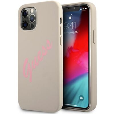 Custodia rigida vintage grigia rosa Guess per iPhone 12 Pro Max Custodia rigida vintage grigia rosa Guess per iPhone 12 Pro Max