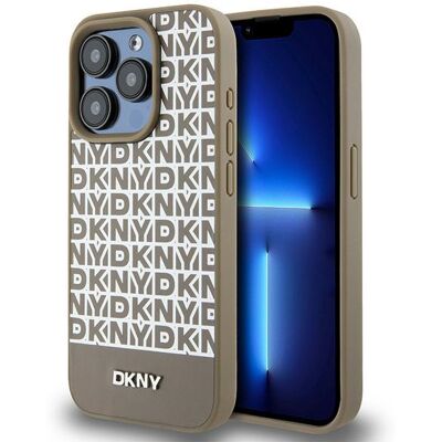Custodia DKNY Pelle & MagSafe per iPhone 15 Pro Max - Marrone Custodia DKNY Pelle & MagSafe per iPhone 15 Pro Max - Marrone