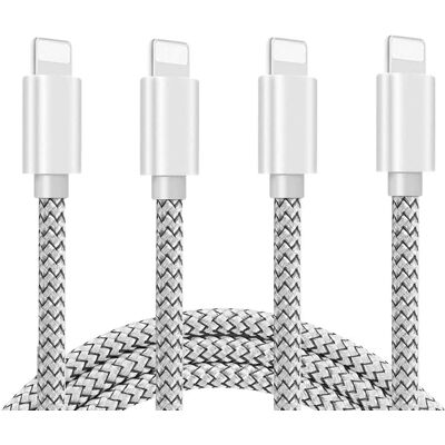 BRIDAY Confezione Da 4 Caricabatterie Per Telefono Cavo Di Ricarica E Sincronizzazione Usb Intrecciato In Nylon Da 10 Piedi Compatibile Con Iphone 11 Pro Max, 11 Pro, 11 Xs Max, Xr, X, 8, 8 Plus, 7, 7 Plus, BRIDAY Confezione Da 4 Caricabatterie Per Telefono Cavo Di Ricarica E Sincronizzazione Usb Intrecciato In Nylon Da 10 Piedi Compatibile Con Iphone 11 Pro Max, 11 Pro, 11 Xs Max, Xr, X, 8, 8 Plus, 7, 7 Plus,