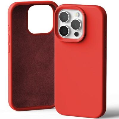 Custodia in Silicone Rosso Mercury per iPhone 16 Pro Custodia in Silicone Rosso Mercury per iPhone 16 Pro