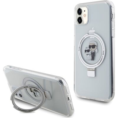 Custodia iPhone Karl Lagerfeld Bianca - Supporto ad anello MagSafe per iPhone 11/XR Custodia iPhone Karl Lagerfeld Bianca - Supporto ad anello MagSafe per iPhone 11/XR
