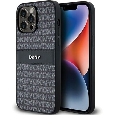 Custodia in Pelle Mono Stripe DKNY per iPhone 14 Pro Max Custodia in Pelle Mono Stripe DKNY per iPhone 14 Pro Max