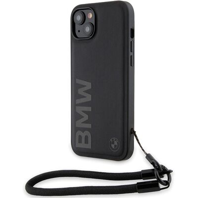 Custodia Signature in pelle BMW per iPhone 15 Plus / 14 Plus - Nero Custodia Signature in pelle BMW per iPhone 15 Plus / 14 Plus - Nero