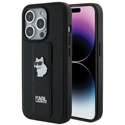 Custodia Nera Saffiano Karl Lagerfeld per iPhone 14 Pro Custodia Nera Saffiano Karl Lagerfeld per iPhone 14 Pro