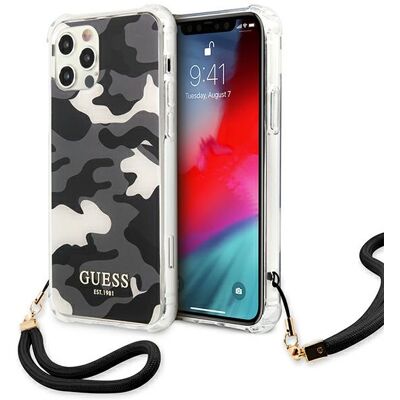 Custodia Guess Guhcp12lksarbk Camo Grigia per iPhone 12 Pro Max Custodia Guess Guhcp12lksarbk Camo Grigia per iPhone 12 Pro Max