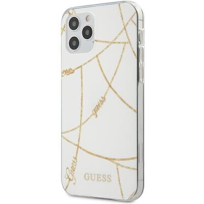 Custodia rigida Guess per iPhone 12 Pro Max - Collezione catena d'oro Custodia rigida Guess per iPhone 12 Pro Max - Collezione catena d'oro