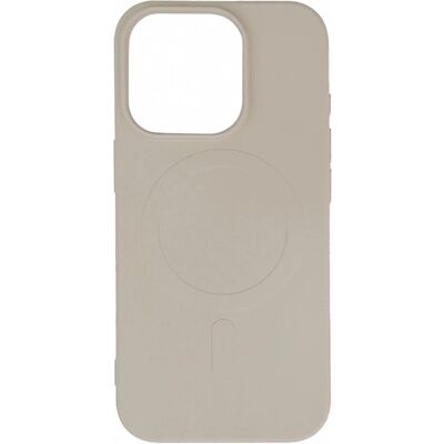 Custodia in silicone liquido Hurtel per iPhone 16 Pro Max - Beige Custodia in silicone liquido Hurtel per iPhone 16 Pro Max - Beige