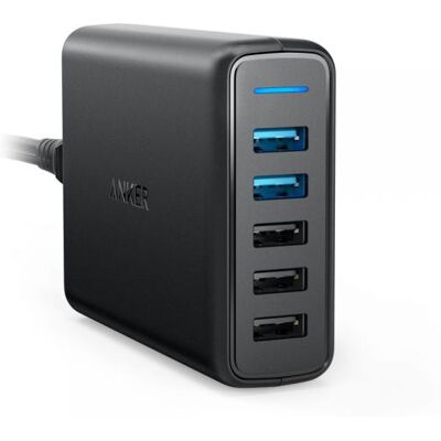 Caricatore USB Anker PowerPort Speed 5 - 63W, 5 Porte, Nero Caricatore USB Anker PowerPort Speed 5 - 63W, 5 Porte, Nero