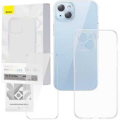 Set cover e vetro trasparente Baseus per iPhone 14 Plus - Protezione Set cover e vetro trasparente Baseus per iPhone 14 Plus - Protezione