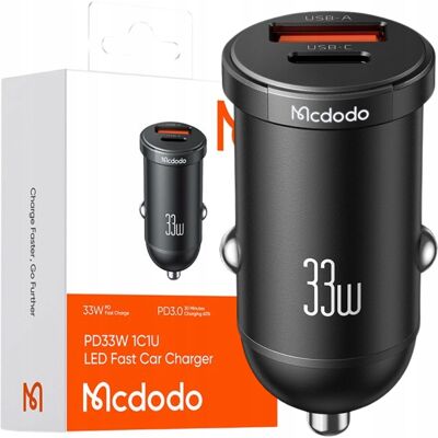Caricatore Auto Mcdodo CC-2320 - Ricarica Veloce, USB-C & USB-A, 30W Caricatore Auto Mcdodo CC-2320 - Ricarica Veloce, USB-C & USB-A, 30W