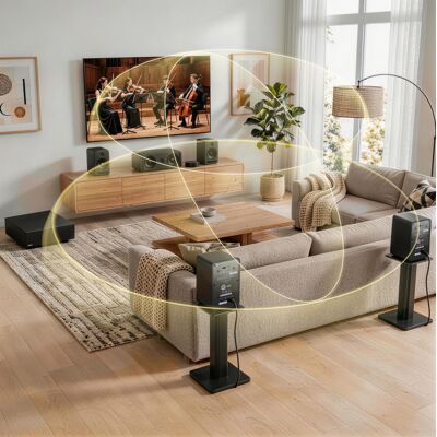 HAVRYA Sistema Home Cinema 5.1 Wireless Con Dolby Atmos, Tecnologia Wisa, Nero HAVRYA Sistema Home Cinema 5.1 Wireless Con Dolby Atmos, Tecnologia Wisa, Nero