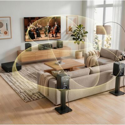 OKMYHOME Sistema Home Theater 5.1 Wireless Dolby Atmos Nero OKMYHOME Sistema Home Theater 5.1 Wireless Dolby Atmos Nero