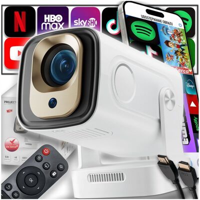 OEM Proiettore Android Tv Wi-fi 4k, Altoparlante Intelligente Portatile Full Hd, Set Completo OEM Proiettore Android Tv Wi-fi 4k, Altoparlante Intelligente Portatile Full Hd, Set Completo