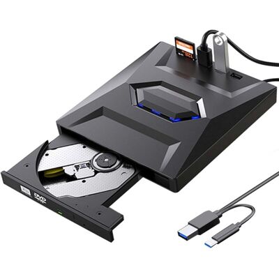 OEM Masterizzatore Cd/dvd Multifunzione Usb 3.0 E Type-c, Unità Dvd Esterna 5 In 1, Trasferimento Ad Alta Velocità, Compatibile Con Windows 11/10, Mac, Macbook E Linux, Nero. OEM Masterizzatore Cd/dvd Multifunzione Usb 3.0 E Type-c, Unità Dvd Esterna 5 In 1, Trasferimento Ad Alta Velocità, Compatibile Con Windows 11/10, Mac, Macbook E Linux, Nero.