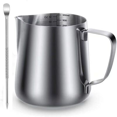 OEM Accessorio Per Macchina Da Caffè, Lattiera Da 350 Ml, Realizzata In Acciaio Inox 304, Con Graduazioni Interne Per Montare Il Latte E Preparare Cappuccini, Succhi Di Frutta O Altre Bevande – Ra-crezuo OEM Accessorio Per Macchina Da Caffè, Lattiera Da 350 Ml, Realizzata In Acciaio Inox 304, Con Graduazioni Interne Per Montare Il Latte E Preparare Cappuccini, Succhi Di Frutta O Altre Bevande – Ra-crezuo