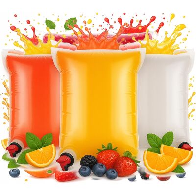 OEM 50 Sacchetti Da 5l Con Rubinetto Per Succhi Di Frutta, Vino E Sciroppo, In Scatola OEM 50 Sacchetti Da 5l Con Rubinetto Per Succhi Di Frutta, Vino E Sciroppo, In Scatola