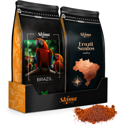 OEM Caffè Macinato 500g X2 Brasile/brasile Santos Arabica Fresco 1kg + Omaggio OEM Caffè Macinato 500g X2 Brasile/brasile Santos Arabica Fresco 1kg + Omaggio