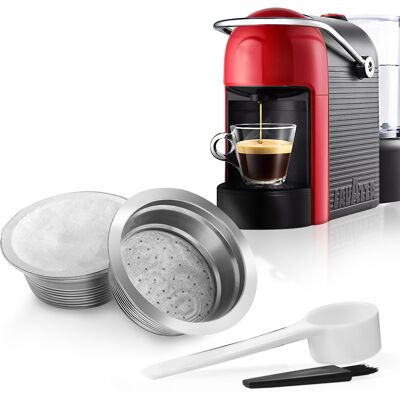 OEM Capsule Di Caffè Ricaricabili Benfuchen, Compatibili Con Lavazza A Modo Mio, In Acciaio Inox Con 60 Fogli Di Alluminio. OEM Capsule Di Caffè Ricaricabili Benfuchen, Compatibili Con Lavazza A Modo Mio, In Acciaio Inox Con 60 Fogli Di Alluminio.