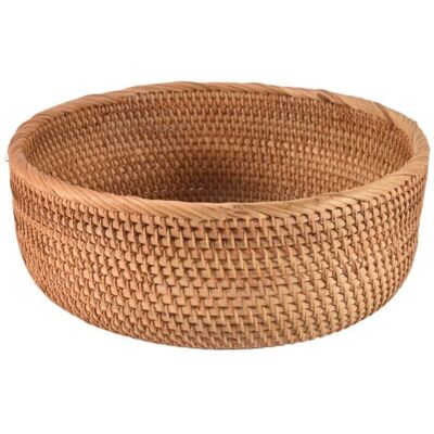 SANS MARQUE Grande Cesto Rotondo In Rattan Naturale Per Conservare Pane, Frutta E Alimenti. SANS MARQUE Grande Cesto Rotondo In Rattan Naturale Per Conservare Pane, Frutta E Alimenti.