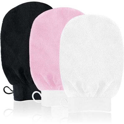 OEM Guanti Esfolianti, Set Di 3 Guanti Da Doccia Esfolianti Double Face, Guanti Da Bagno Detergenti E Struccanti Per Corpo, Spa, Massaggi E Cura Dei Peli Incarniti. OEM Guanti Esfolianti, Set Di 3 Guanti Da Doccia Esfolianti Double Face, Guanti Da Bagno Detergenti E Struccanti Per Corpo, Spa, Massaggi E Cura Dei Peli Incarniti.