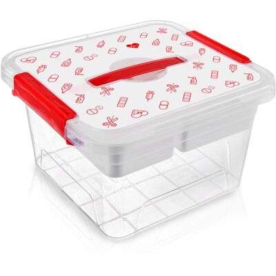 OEM Contenitore Organizer Per Kit Di Pronto Soccorso, Custodia Per Medicinali, Grande 8 Litri OEM Contenitore Organizer Per Kit Di Pronto Soccorso, Custodia Per Medicinali, Grande 8 Litri