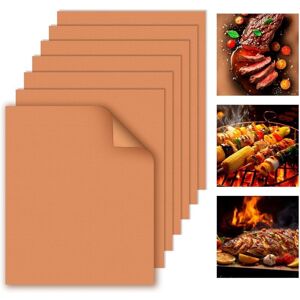 XISRENS Set Di 7 Tappetini Da Cottura In Rame Per Barbecue All'aperto, 100% Antiaderenti, 40 X 33 Cm, Resistenti, Riutilizzabili E Facili Da Pulire - Adatti A Barbecue A Gas, A Carbone Ed Elettrici. XISRENS Set Di 7 Tappetini Da Cottura In Rame Per Barbecue All'aperto, 100% Antiaderenti, 40 X 33 Cm, Resistenti, Riutilizzabili E Facili Da Pulire - Adatti A Barbecue A Gas, A Carbone Ed Elettrici.