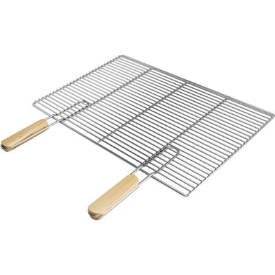 ECD GERMANY Graticola Per Barbecue Portatile In Acciaio Inossidabile, Griglia Con Manici Rimovibili In Legno, Rettangolare 60 X 40 Cm, Bbq Per Bistecche Pesce Verdure, Ampia Superficie Di Cottura ECD GERMANY Graticola Per Barbecue Portatile In Acciaio Inossidabile, Griglia Con Manici Rimovibili In Legno, Rettangolare 60 X 40 Cm, Bbq Per Bistecche Pesce Verdure, Ampia Superficie Di Cottura