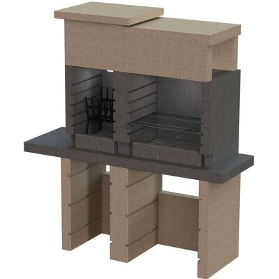 SAROM Barbecue San Pedro 160x52xh175cm Legna E Carbone SAROM Barbecue San Pedro 160x52xh175cm Legna E Carbone