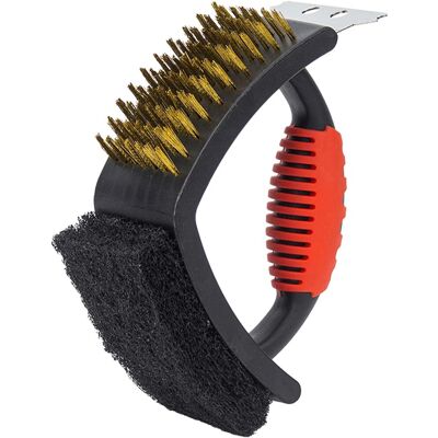 OEM Spazzola Per La Pulizia Del Barbecue 3 In 1 Spazzola, Raschietto E Spugna Abrasiva, Per Barbecue E Griglie A Carbone, A Gas O Elettrici OEM Spazzola Per La Pulizia Del Barbecue 3 In 1 Spazzola, Raschietto E Spugna Abrasiva, Per Barbecue E Griglie A Carbone, A Gas O Elettrici