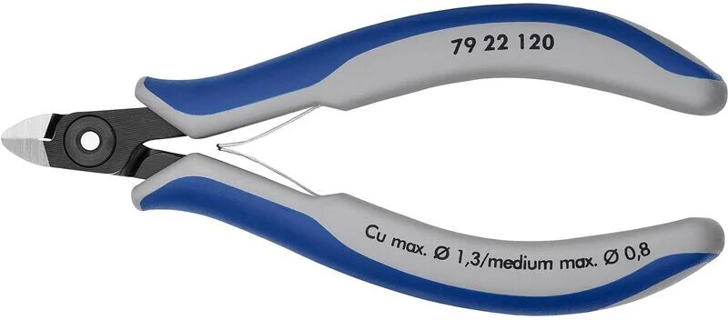 Knipex Tronchese Laterale di Precisione per Elettronica Brunita, Rivestiti in Materiale Bicomponente 120 Mm 79 22 120