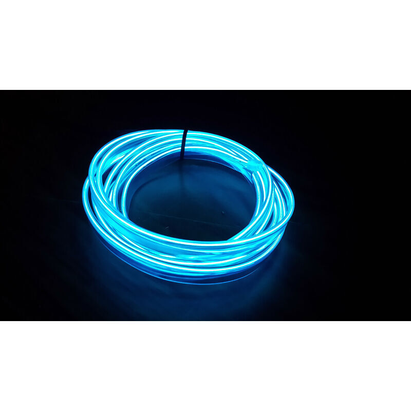 CARALL - Stringa el Striscia Neon Led Blue 5 Metri Flessibile Tagliabile Luce Decorativa Atmosfera Per Interno Auto Camion Camper Sfilata Moda