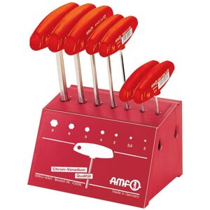 AMF - Set Chiavi A L 906q Wm7 7 Pezzi Sw 2-8 Con Dimensione Trasversale Nel Supporto Da Banco AMF - Set Chiavi A L 906q Wm7 7 Pezzi Sw 2-8 Con Dimensione Trasversale Nel Supporto Da Banco