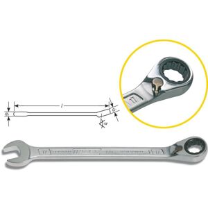 Hazet - Chiave Combinata Con Cricchetto 606-24 ∙ Profilo Trazione Con Doppio Esagono Esterno ∙ Ac 24 Mm Hazet - Chiave Combinata Con Cricchetto 606-24 ∙ Profilo Trazione Con Doppio Esagono Esterno ∙ Ac 24 Mm