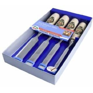 Kirschen - 1181000 - Set Scalpelli Con Manico In Faggio Bianco, In 4 Pz, 10-26 Mm Kirschen - 1181000 - Set Scalpelli Con Manico In Faggio Bianco, In 4 Pz, 10-26 Mm