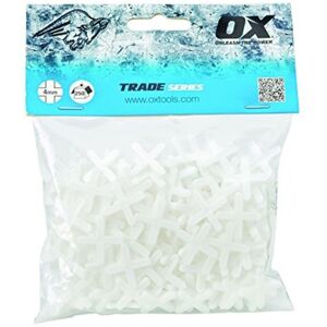 OX TOOLS Ox Ox-t160904 Scambi A Forma Di Croce Distanziatori Per Piastrelle, Bianco, 4 Mm OX TOOLS Ox Ox-t160904 Scambi A Forma Di Croce Distanziatori Per Piastrelle, Bianco, 4 Mm
