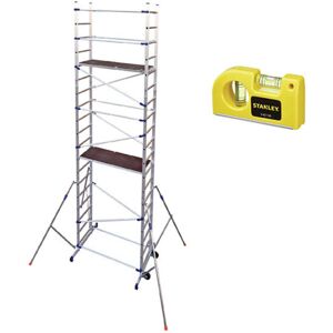 MATISÈRE Trabattello Domestico - 2 Piani - Altezza Ci Lavoro Max 6.46m - Livella A Bolla - Pn/cla-niveau MATISÈRE Trabattello Domestico - 2 Piani - Altezza Ci Lavoro Max 6.46m - Livella A Bolla - Pn/cla-niveau