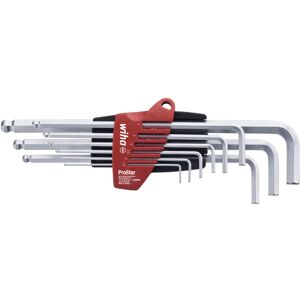 Wiha Set Di Chiavi A Brugola In Supporto Prostar Testa Sferica Esagonale, 9 Pz., Cromatura Opaca (07185) - Wiha Set Di Chiavi A Brugola In Supporto Prostar Testa Sferica Esagonale, 9 Pz., Cromatura Opaca (07185) -