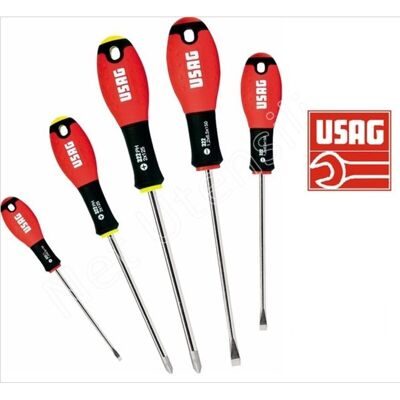 USAG - Set Giraviti Cacciaviti A Taglio E Croce Phillips 322 Sh5 USAG - Set Giraviti Cacciaviti A Taglio E Croce Phillips 322 Sh5