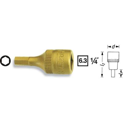 Hazet Inserto Chiave A Bussola Per Giraviti 8501-3 ∙ Attacco Quadro, Cavo, 1/4 Di Pollice (6,3 Mm) ∙ Profilo Esagonale Interno ∙ Ac 3 Mm Hazet Inserto Chiave A Bussola Per Giraviti 8501-3 ∙ Attacco Quadro, Cavo, 1/4 Di Pollice (6,3 Mm) ∙ Profilo Esagonale Interno ∙ Ac 3 Mm
