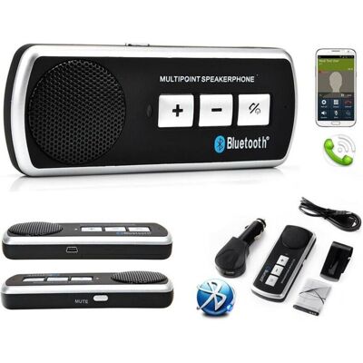 TRADE SHOP TRAESIO Kit Vivavoce Bluetooth Auto Multipoint Universale Smartphone Tablet B.t. V3 - - TRADE SHOP TRAESIO Kit Vivavoce Bluetooth Auto Multipoint Universale Smartphone Tablet B.t. V3 - -
