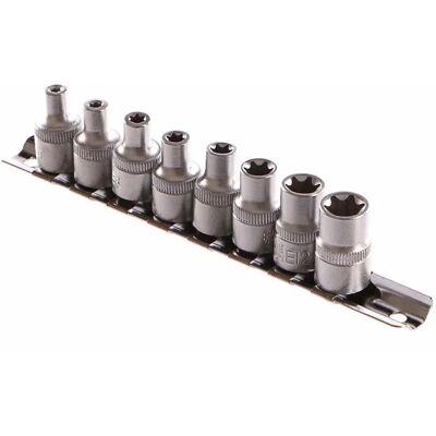 IMPORT Set Di 8 Chiavi A Bussola Torx E4-14mm 3/8"crv(5/20) IMPORT Set Di 8 Chiavi A Bussola Torx E4-14mm 3/8"crv(5/20)