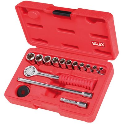 Valex Serie 15 Pezzi Chiavi A Bussola Cr-v 1/4' Cricchetto In Valigetta Bussole Valex Serie 15 Pezzi Chiavi A Bussola Cr-v 1/4' Cricchetto In Valigetta Bussole