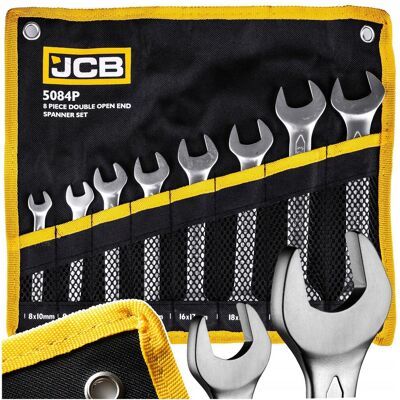 JCB Set Di Chiavi Regolabili 8 Pezzi In Metallo Resistente JCB Set Di Chiavi Regolabili 8 Pezzi In Metallo Resistente