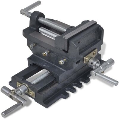 HelloShop26 Morsa di banco scorrevole manuale per trapano 100 mm - Morsa da banco HelloShop26 Morsa di banco scorrevole manuale per trapano 100 mm - Morsa da banco