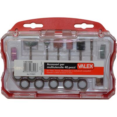 Valex Accessori Per Minitrapano Set 40 Pezzi 1461698 Valex Accessori Per Minitrapano Set 40 Pezzi 1461698