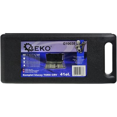GEKO Modello Set di 41 bit Torx in acciaio CrV - Kit di viti GEKO Modello Set di 41 bit Torx in acciaio CrV - Kit di viti