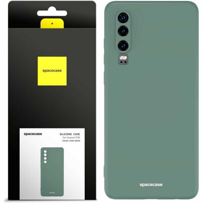 OEM Custodia In Silicone Spacecase Per Huawei P30, Verde Scuro OEM Custodia In Silicone Spacecase Per Huawei P30, Verde Scuro