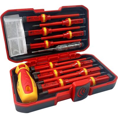 OEM Set Di Cacciaviti Da 13 Pezzi, 1 Impugnatura Isolata Per Cacciavite + 11 Cacciaviti Intercambiabili + 1 Cacciavite Con Cercafase, Cacciavite Di Precisione Magnetico, Per Montaggio E Smontaggio OEM Set Di Cacciaviti Da 13 Pezzi, 1 Impugnatura Isolata Per Cacciavite + 11 Cacciaviti Intercambiabili + 1 Cacciavite Con Cercafase, Cacciavite Di Precisione Magnetico, Per Montaggio E Smontaggio