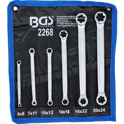 Set di chiavi Torx BGS TECHNIC E6-E8 E7-E11 E10-E12 E14-E18 E16-E22 E20-E24 con occhiello - Utensili Set di chiavi Torx BGS TECHNIC E6-E8 E7-E11 E10-E12 E14-E18 E16-E22 E20-E24 con occhiello - Utensili